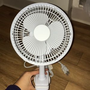 White Clip On Fan